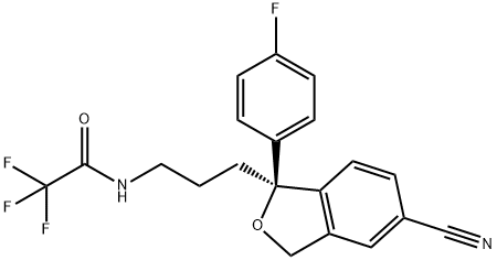 S-(+)-N-TRIFLUOROACETODIDEMETHYLCITALOPRAM 结构式