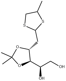 2-DEOXY-3,4-O-ISOPROPYLIDENE-D-ARABINO-HEXOSE PROPYLENE DITHIOACETAL 结构式