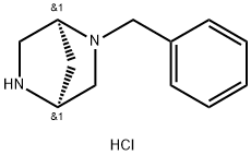 REL-(1R,4R)-2-苄基-2,5-二氮杂双环[2.2.1]庚烷二盐酸盐 结构式