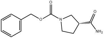 (R)-1-CBZ-3-吡咯烷甲酰胺 结构式