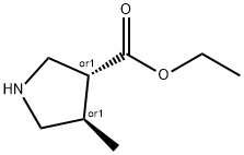 (3R,4R)-4-甲基吡咯烷-3-羧酸乙酯 结构式