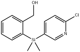 2-(6-氯-3-吡啶基)二甲基硅烷基苯甲醇 结构式