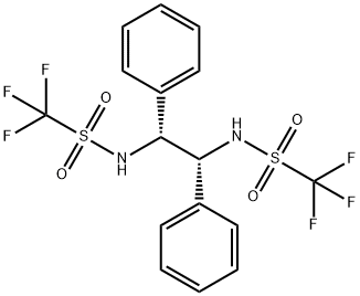 (R,R)-N,N'-双(三氟甲烷磺酰)-1,2-二苯基乙二胺 结构式