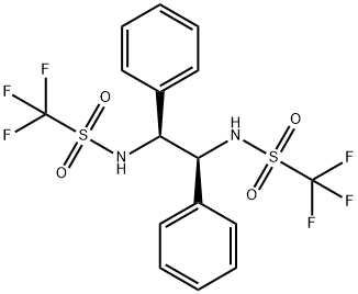 (S,S)-N,N'-双(三氟甲烷磺酰)-1,2-二苯基乙二胺 结构式