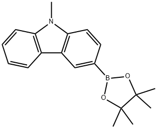 9-甲基咔唑-3-硼酸频哪酯 结构式