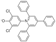 2,6-二氯-4-(2,4,6-三苯基-1-吡啶)酚盐 结构式