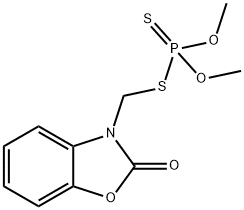 Dithiophosphoric acid O,O-dimethyl S-[(2-oxo-3(2H)-benzoxazolyl)methyl] ester 结构式