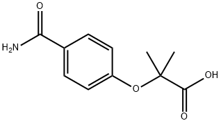 2-(4-CARBAMOYLPHENOXY)-2-METHYLPROPIONIC ACID 结构式