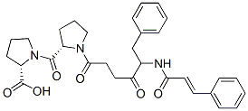 (5-cinnamido-4-oxo-6-phenylhexanoyl)prolyl-proline 结构式