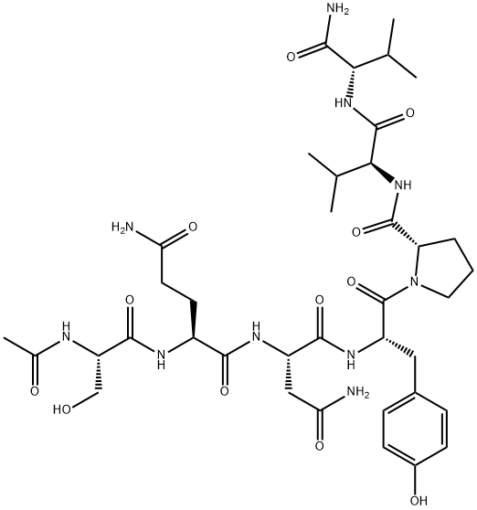 AC-SER-GLN-ASN-TYR-PRO-VAL-VAL-NH2 结构式