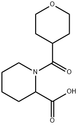 1-(Tetrahydro-2H-pyran-4-ylcarbonyl)-2-piperidinecarboxylic acid 结构式