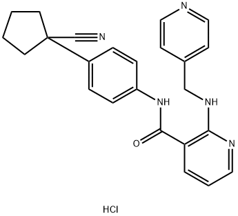 RIVOCERANIB HCL|||YN-968D1 HCL 结构式