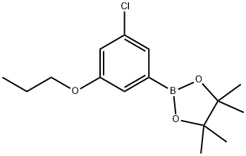 3-CHLORO-5-PROPOXYPHENYLBORONIC ACID, PINACOL ESTER 结构式
