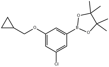 3-CHLORO-5-CYCLOPROPYLMETHOXYPHENYLBORONIC ACID, PINACOL ESTER 结构式
