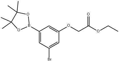 3-BROMO-5-(ETHOXYCARBONYLMETHOXY)PHENYLBORONIC ACID, PINACOL ESTER 结构式