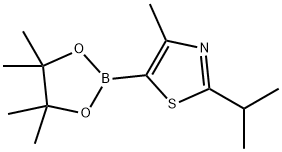 2-ISOPROPYL-4-METHYLTHIAZOLE-5-BORONIC ACID, PINACOL ESTER 结构式