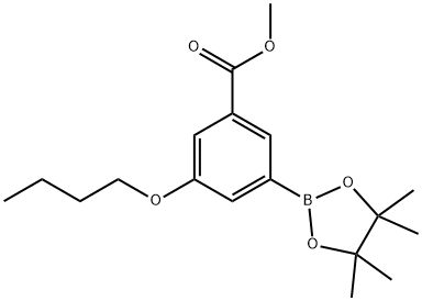 3-BUTOXY-5-(METHOXYCARBONYL)PHENYLBORONIC ACID, PINACOL ESTER 结构式
