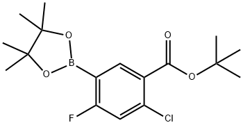 5-(T-BUTOXYCARBONYL)-4-CHLORO-2-FLUOROPHENYLBORONIC ACID, PINACOL ESTER 结构式