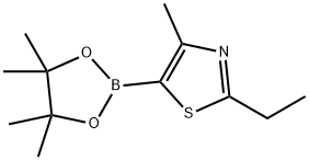 2-ETHYL-4-METHYLTHIAZOLE-5-BORONIC ACID, PINACOL ESTER 结构式