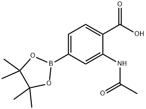 3-ACETAMIDO-4-CARBOXYPHENYLBORONIC ACID, PINACOL ESTER 结构式