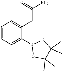 2-(AMINOCARBONYLMETHYL)PHENYLBORONIC ACID, PINACOL ESTER 结构式