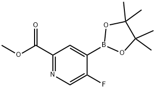 5-FLUORO-2-(METHOXYCARBONYL)PYRIDINE-4-BORONIC ACID, PINACOL ESTER 结构式