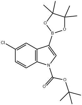 1-BOC-5-CHLOROINDOLE-3-BORONIC ACID, PINACOL ESTER 结构式