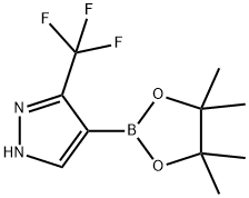 3-三氟甲基-1H-吡唑-4-硼酸频哪酯 结构式