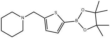 5-(1-哌啶基甲基)噻吩-2-硼酸频哪醇酯 结构式