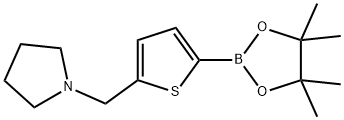5-(1-吡咯烷基甲基)噻吩-2-硼酸频哪醇酯 结构式