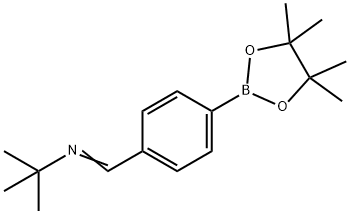 4-(4-叔丁基亚胺甲基)苯硼酸频哪醇酯 结构式