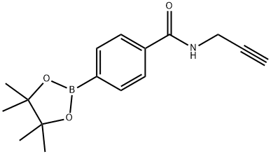 4-(炔丙基胺羰基)苯硼酸频哪醇酯 结构式