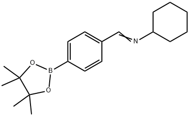 4-(环己基亚胺甲基)苯硼酸频哪醇酯 结构式