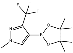 1-甲基-4-(四甲基-1,3,2-二氧硼戊环-2-基)-3-(三氟甲基)-1H-吡唑 结构式