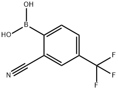 2-CYANO-4-(TRIFLUOROMETHYL)PHENYLBORONIC ACID 结构式
