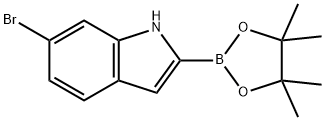 6-BROMOINDOLE-2-BORONIC ACID PINACOL ESTER 结构式