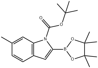 1-BOC-6-METHYLINDOLE-2-BORONIC ACID, PINACOL ESTER 结构式