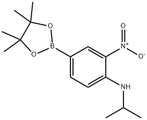 4-ISOPROPYLAMINO-3-NITROPHENYLBORONIC ACID, PINACOL ESTER 结构式