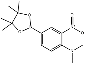 4-(N,N-DIMETHYLAMINO)-3-NITROPHENYLBORONIC ACID, PINACOL ESTER 结构式