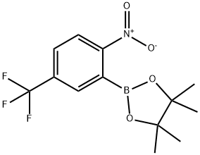 2-NITRO-5-TRIFLUOROMETHYLPHENYLBORONIC ACID, PINACOL ESTER 结构式