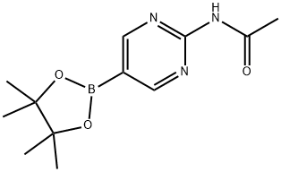 2-ACETAMIDOPYRIMIDINE-5-BORONIC ACID, PINACOL ESTER 结构式