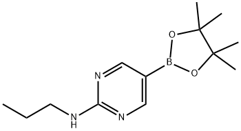 2-PROPYLAMINOPYRIMIDINE-5-BORONIC ACID, PINACOL ESTER 结构式