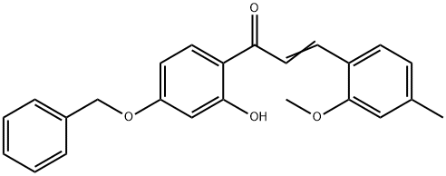 (E)-1-[4-(苄氧基)-2-羟基苯基]-3-(2-甲氧基-4-甲基苯基)-2-丙烯-1-酮 结构式