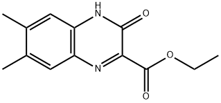 6,7-Dimethyl-3,4-dihydro-3-oxy-2-quinoxalinecarboxylic acid ethyl ester 结构式