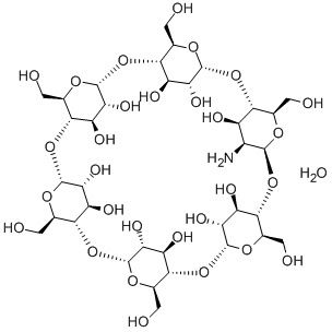 3A-氨基-3A-脱氧-(2AS,3AS)-Α-环糊精水合物 结构式
