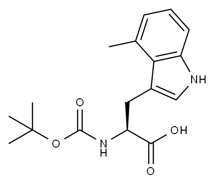 BOC-4-甲基-DL-色氨酸 结构式