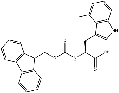 FMOC-4-甲基色氨酸 结构式