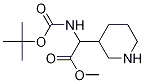 2-(BOC-氨基)-2-(3-哌啶基)乙酸甲酯 结构式