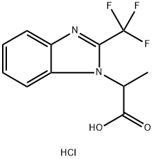 2-(2-Trifluoromethyl-benzoimidazol-1-yl)-propionic acid hydrochloride 结构式