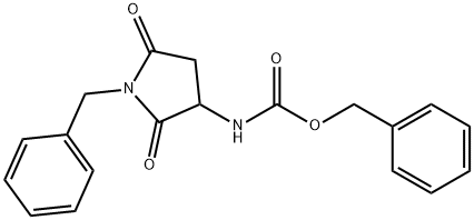 1-N-苄基-3-(N-CBZ)氨基-2,5-二酮吡咯烷 结构式